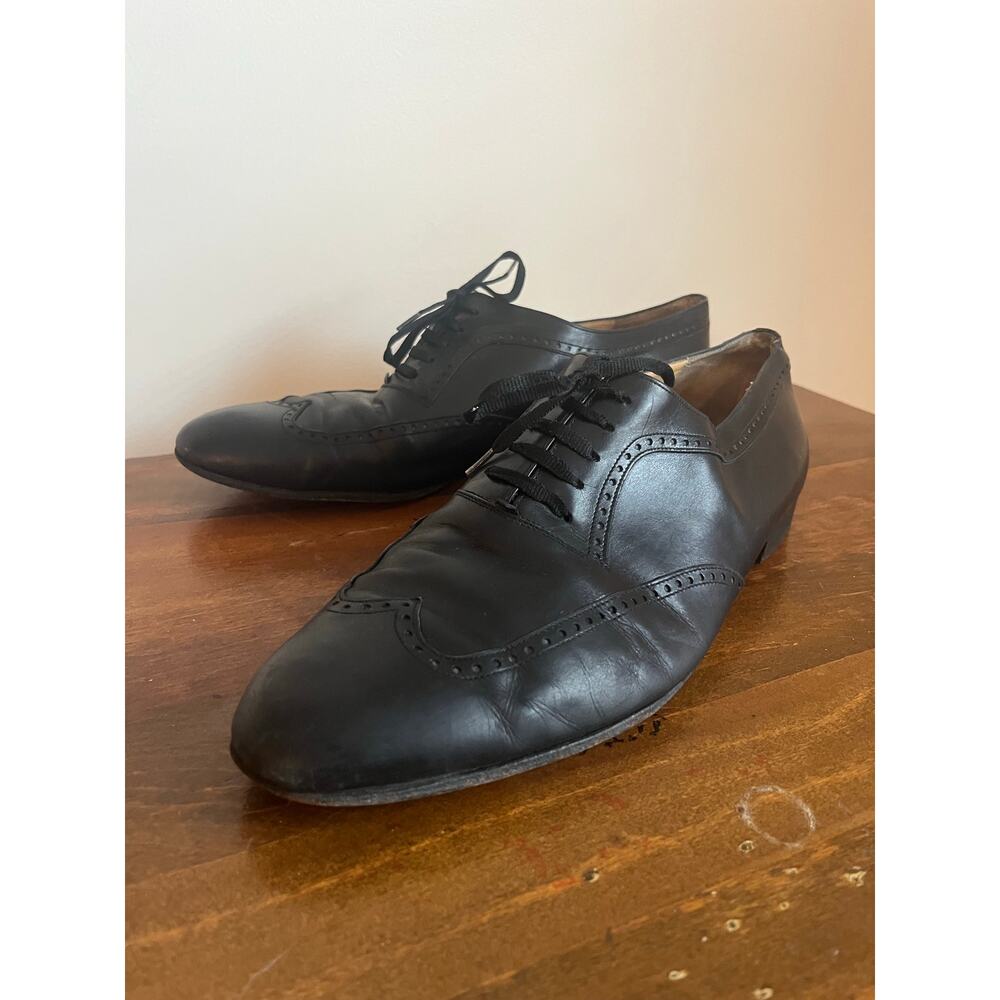 Salvatore Ferragamo Studio Italy Wingtip Brogue Oxford Tie Shoes 1478220 Men 12D
